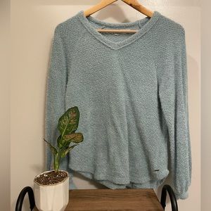 Hollister Teal V-neck sweater
